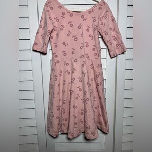 Hanna Andersson Kids Pink Floral Dress Size 6-7